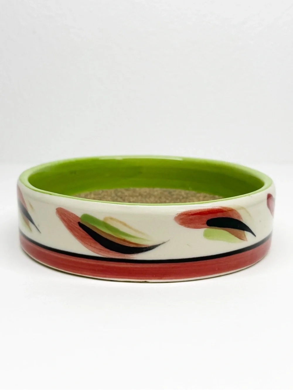 Y2K 2000 Gail Pittman Hand Painted Pottery Trinket Dish